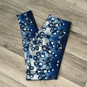 Blackmilk Molecule Blue Leggings Size Medium